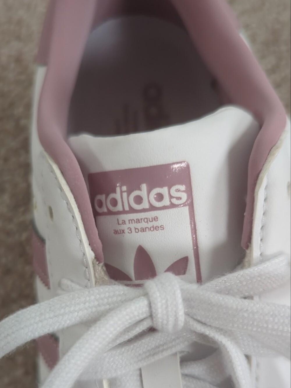 adidas White & Dusty Pink Superstar Low-Top Sneakers - Picture 2 of 6